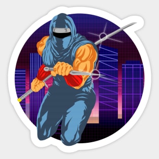 Synthwave Ninja Gaiden Sticker